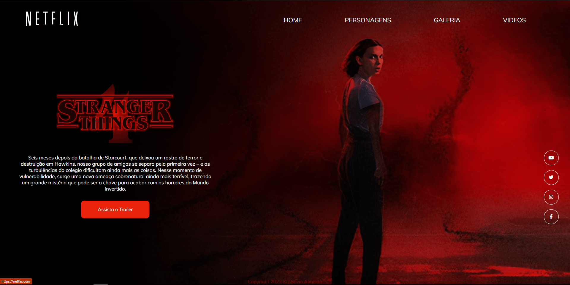 Stranger Things 4° in browser image